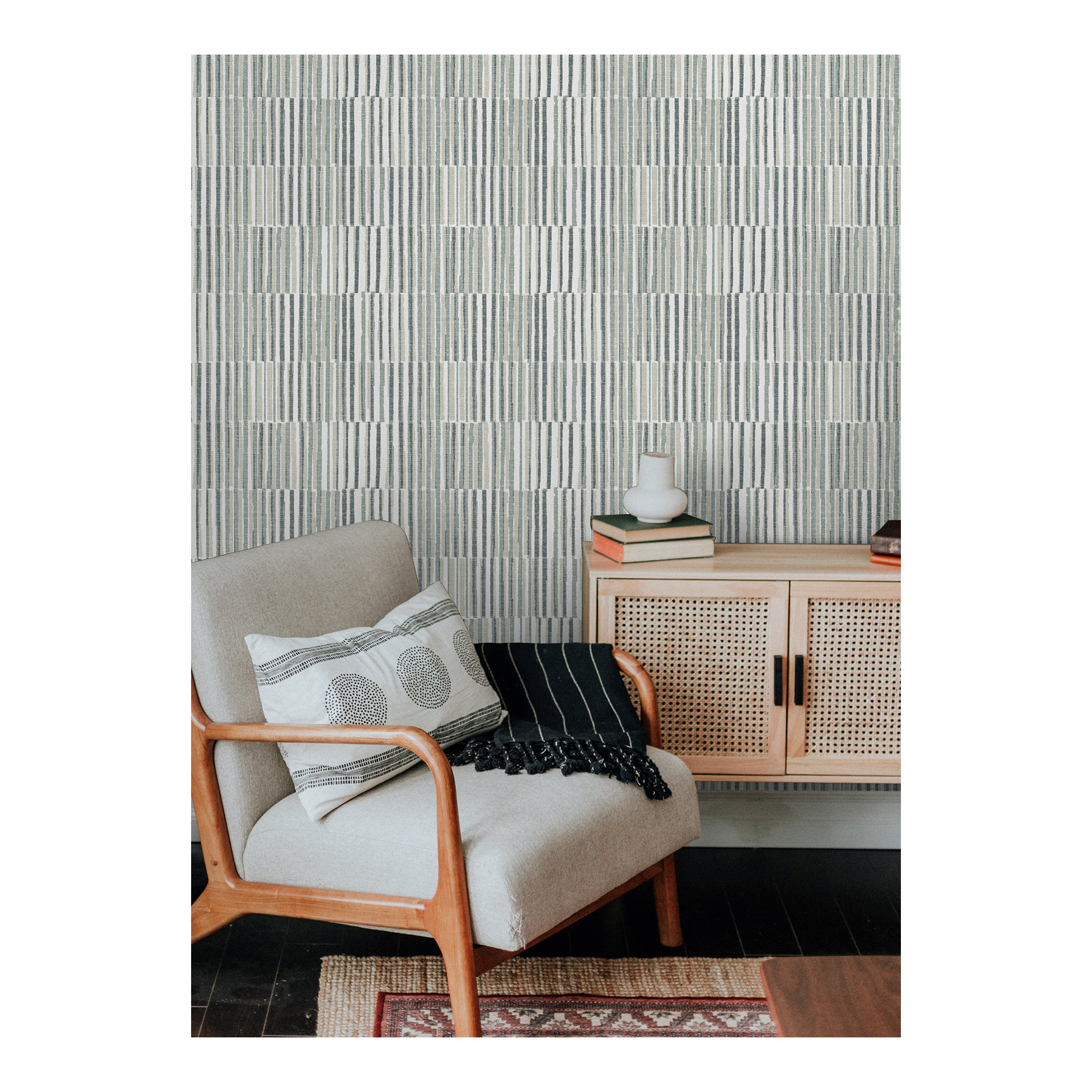 Tuomo Grey Peel and Stick Wallpaper