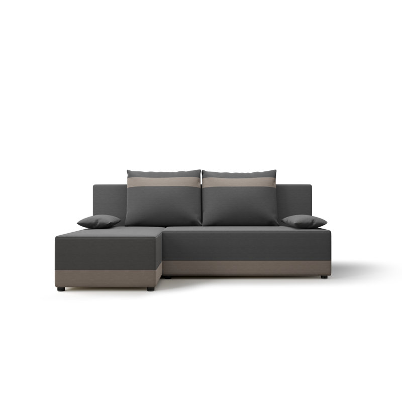 Sophiat 3 Seater Corner Sofa , Left -sided, Gray - Rainbow27/Rainbow83