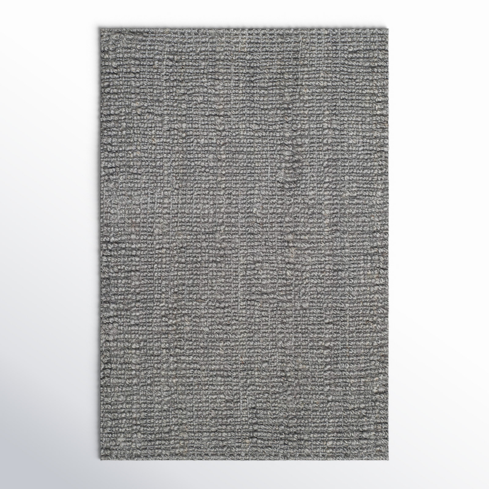 Alda Light Gray Hand-Woven Jute Rug, Rectangle 2' x 3'