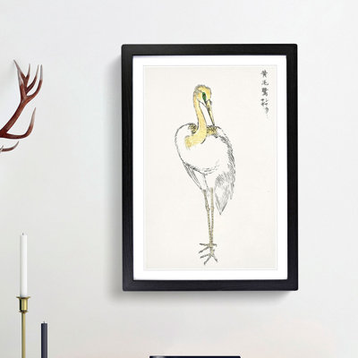 Great White Egret by Numata Kashu - Picture Frame Painting Print
