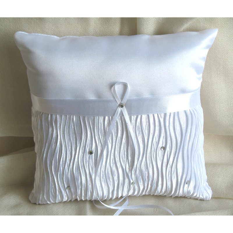 Coussin de porte de bambou à plis irréguliers, Blanc