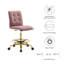 Chaise de dessinateur en velours Prim sans accoudoirs Performance par Modway-1943048951