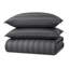 Microfiber Striped Duvet Cover Set with Pillowcases Included-120238779-122846397