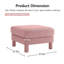 Repose-pieds Lucas - polyester - rose-72620821