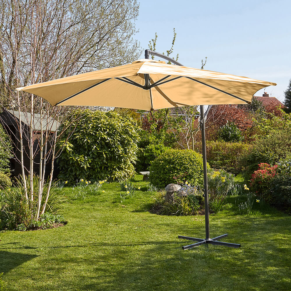 Gozo Aluminium 3m Overhanging Cantilever Vented Parasol