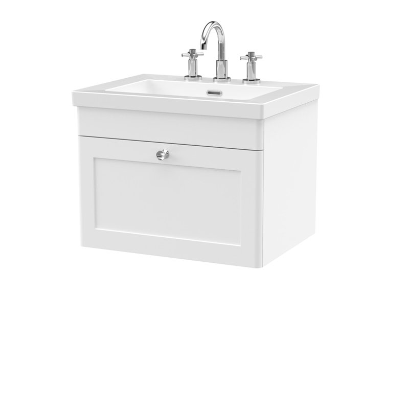 Classique Bathroom Vanity, Satin White, 81.3 cm W