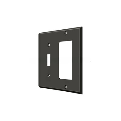 Deltana SWP4743U19 Switch Plate, Single Switch/Single Rocker in Paint Black