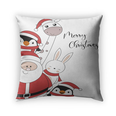 Santas Crew Outdoor Throw Pillow