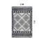 Tapis blanc à poils longs à motif géométrique - facile à nettoyer, facile à nettoyer-430285170