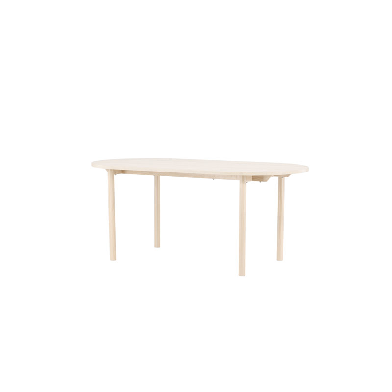 Binca Oval Metal Base Dining Table, 75cm H x 180cm L x  75cm W, Whitewash