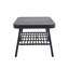 Ensemble de conversation de patio 3 pièces (noir + gris)
