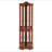 Corner Curio Cabinet With Lights, Adjustable Tempered Glass Shelves, Mirrored Back, Display Cabinet(E26 Light Bulb Not Included)