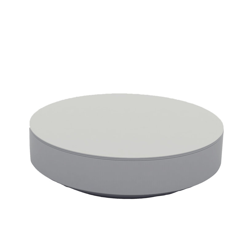 Vela Plastic Coffee Table, Steel, 47.25"