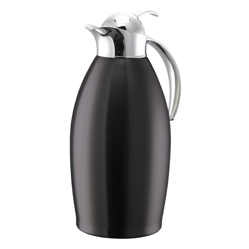 Desserte à bouton-poussoir en acier inoxydable, Noir onyx