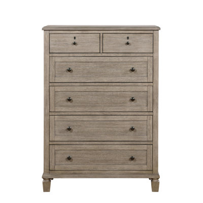Armoire de rangement verticale à 1 tiroir de style classique gris avec 6 tiroirs