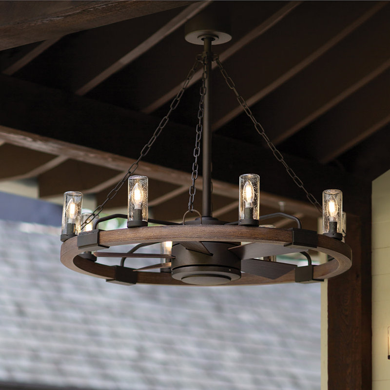 Sawyer 12 -Bulb 28.5" H Outdoor Chandelier, Sequoia