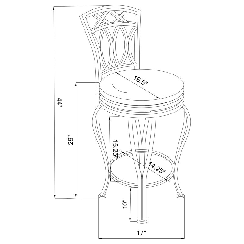 Colston Upholstered Swivel Stool, Bar Stool (29" Seat Height)