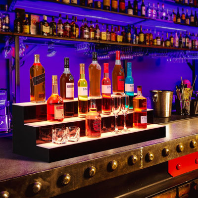 Tablette pour bouteilles de boissons alcoolisées à DEL, tablettes de bar à DEL avec télécommande et contrôle des applications
