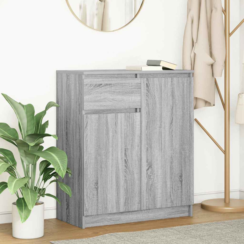 Sideboard With Drawer 71X35x84 Cm Engineered Wood, Grey Sonoma