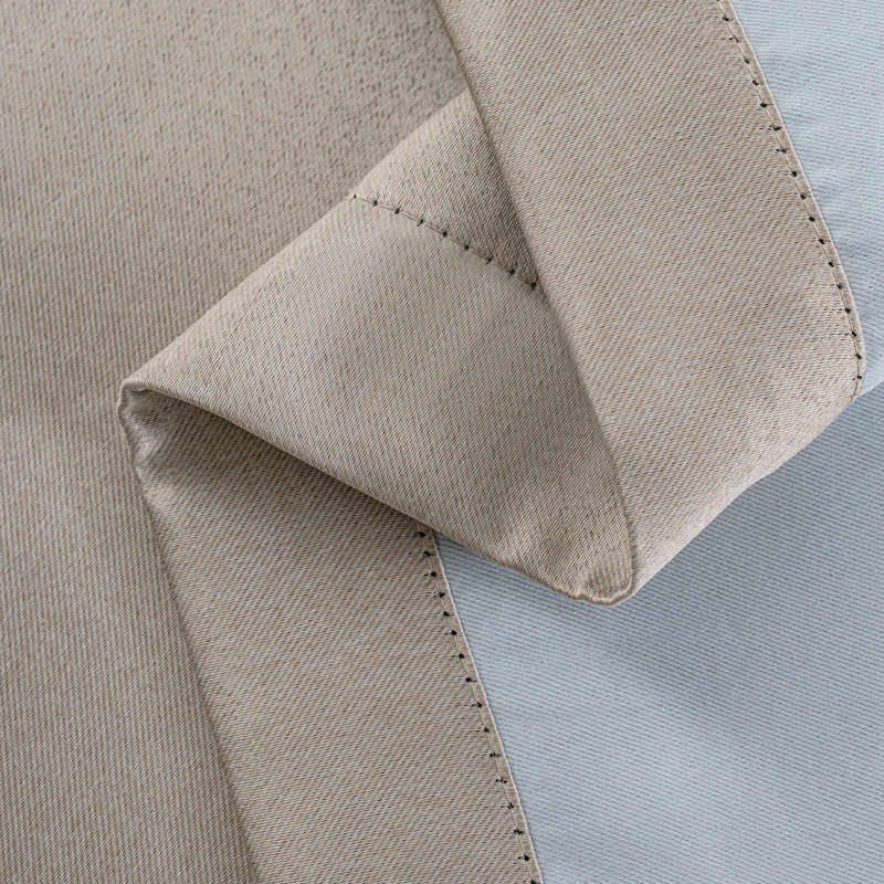 Paire de rideaux occultant de couleur unie 100% avec œillets (ensemble de 2), Crème, L 52 po x L 108 po