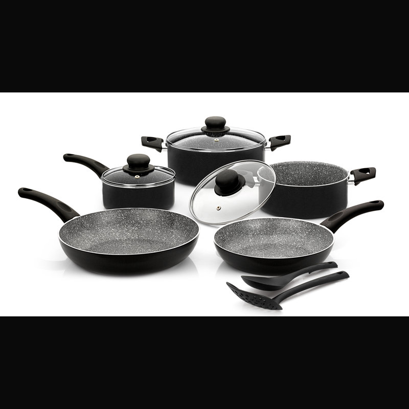 Caslin 10 - Piece Non-Stick Aluminium Cookware Set