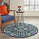 Machine-Woven Stain Resistant Floral Area Rug