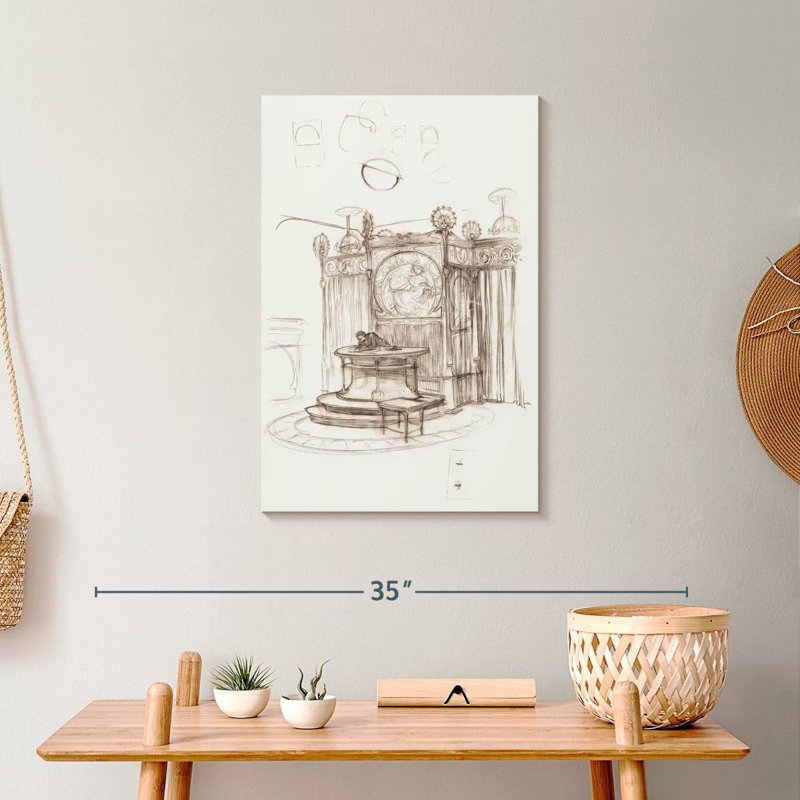 Office Sketch, 24" H x 16" W