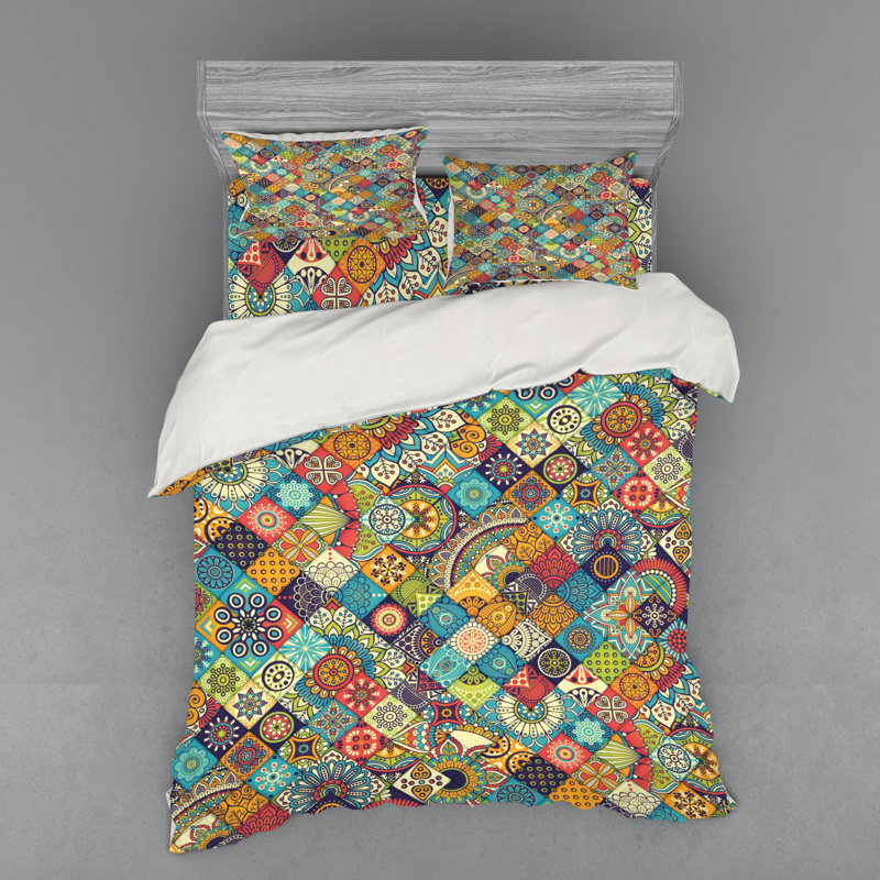 Traditional Polyester Geometric Shapes Duvet Cover