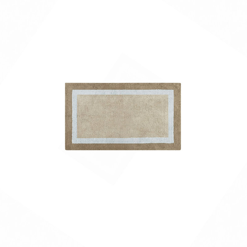 Tapis de bain en coton touffeté, Taupe, Simple - L 45 po x l 27 po