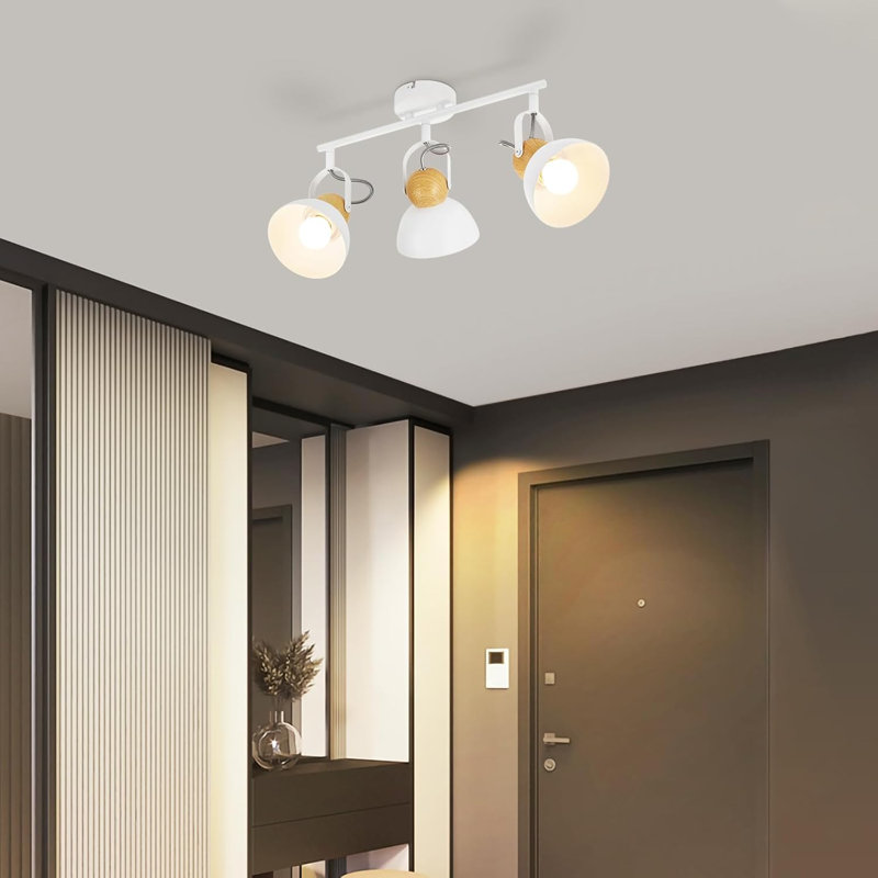 Vintage spotlight ceiling light: retro ceiling spotlights 3 flames E27 kitchen lamp adjustable 350° industrial metal indoor ceiling light for kitchen hallway entrance living room bedroom
