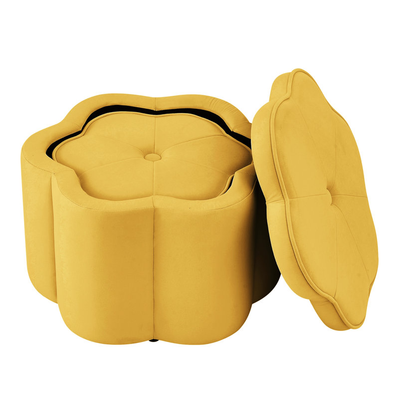 Ensemble de 2 repose-pieds avec rangement, Yellow