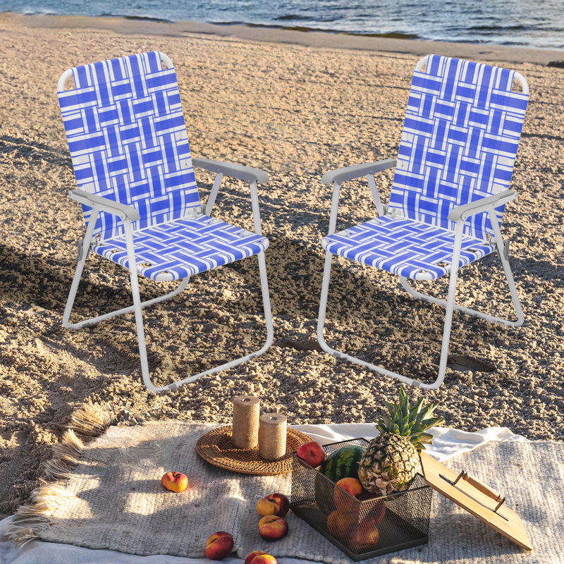 Chaise de camping pliante Brinnlee, Bleu