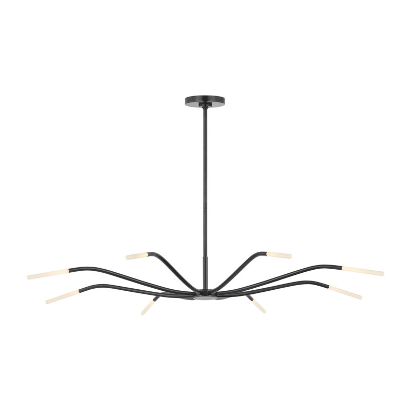 Lajos LED Chandelier, 5.2" H x 50" W x 50" D, Bronze, 8 Lights