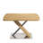 47.25"-63" Dining Table, Natural Colored, Seats 4-6, Retractable Design, & Metal Naturalistic Color Scheme, Retractable, Robust