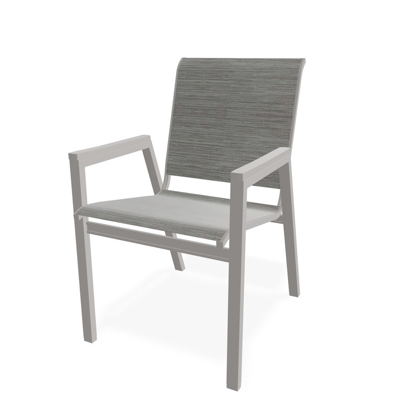 Bazza Outdoor Dining Chair, Sicily, Warm Gray