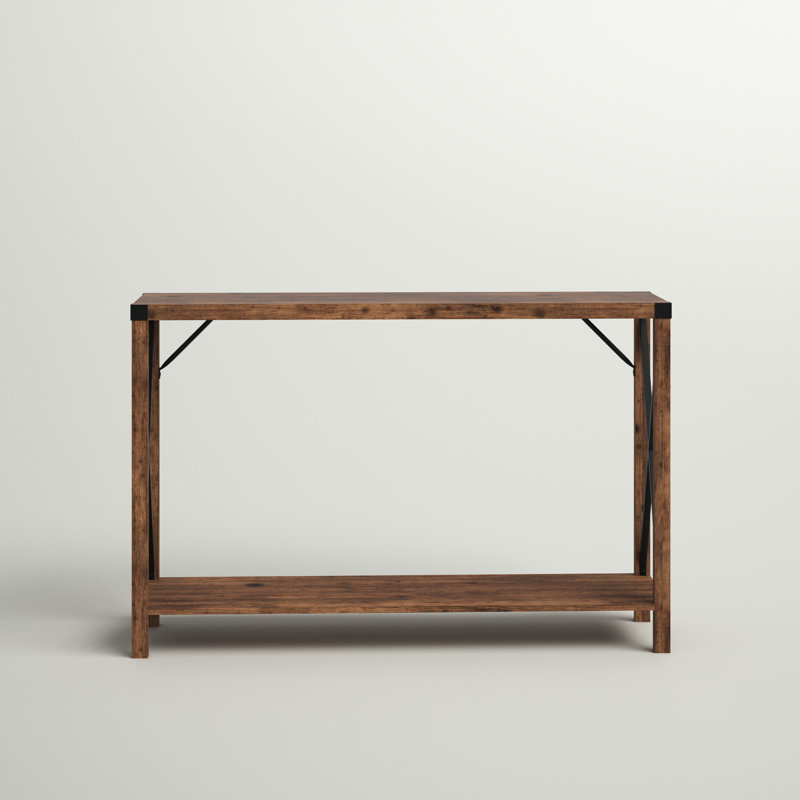 Bret 46'' Console Table, Brown Reclaimed Wood