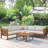 Wood Structure Outdoor Sofa Set With Cushions Exotic Design Water-Resistant And UV Protected Texture High Quality Acacia Wood Strong Metal Accessories-1645953069