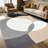 1PC Neutral Tone Overlapping Geometric Circle area rugs for Living Room, Soft and Comfortable, Suitable for all seasons, easy-to-maintain, machine washable Indoor floor mat, Under Table suitable for dining room, bedroom, home office, entryway,-772773229