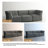 Berlare Boneless 3 - Piece Upholstered Compression Corduroy Modular Sectional Sofa – Fully Compressed, No Assembly Required-1168337068
