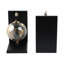 Serre-livres globes décoratifs en verre et en métal - Serre-livres modernes pour décoration intérieure, bibliothèque ou bureau - ensemble de 2 po, 9 po, noir et argent