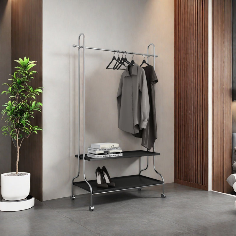 Stainless Steel Coat Rack Multi-Layer Storage