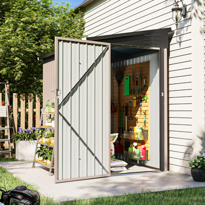 6' X 4' Metal  Lean To Storage Shed