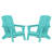  Folding Adirondack Chairs Weather-Resistant HDPE Outdoor Firepit Chairs With Cup Holder-630894789