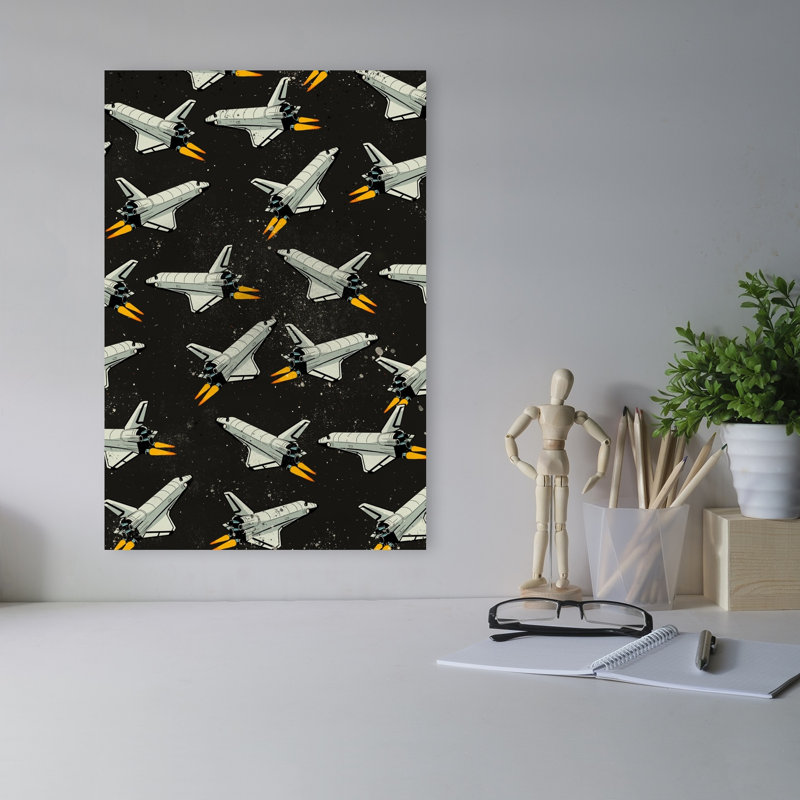 Cosmic Space Shuttles Abstract Contemporary Landscape Nature, art mural