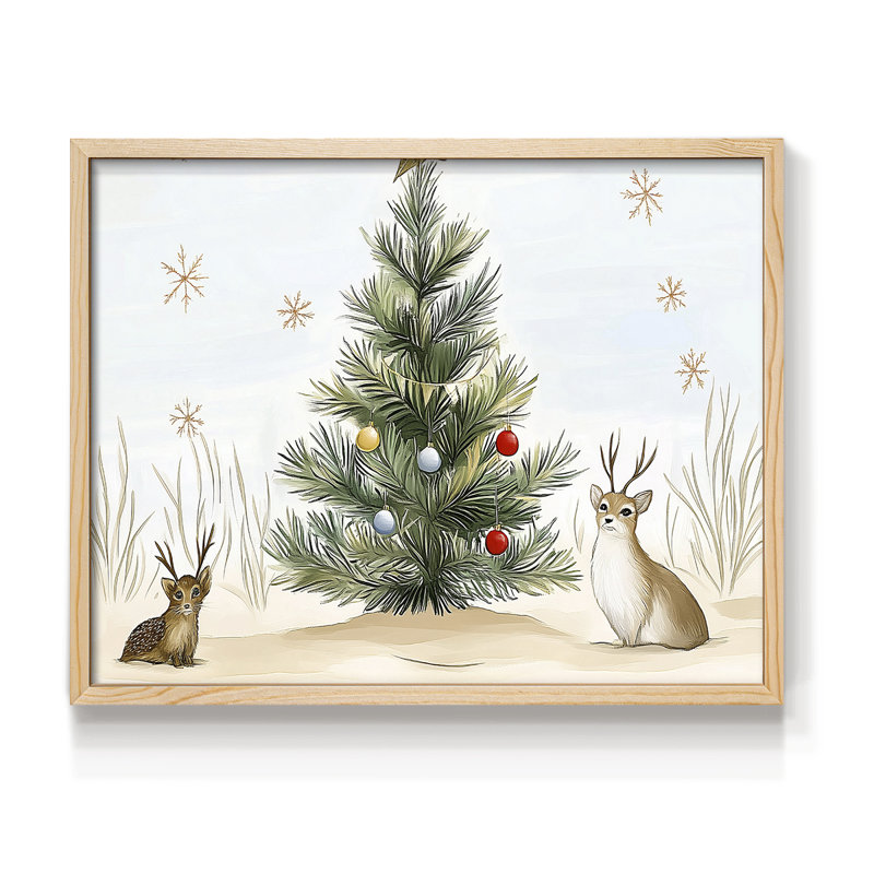 Chirstmas Art-CCL -Framed Print - Restickable, Naturel, H 11 po x l 14 po