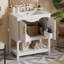 Meuble-lavabo blanc de 30 pouces avec lavabo en céramique et rangement polyvalent - idéal pour les petites salles de bain-1621238396