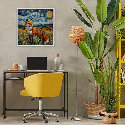 Giclée de renard impressionniste tourbillonnant, design par The Wands Want