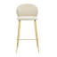 Tabouret de bar d'intérieur rembourré, avec structure en métal, ensemble de 2