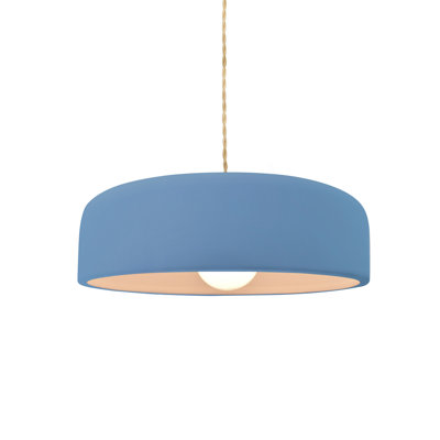 Luminaire suspendu 1 lumière Radiance - Bleu ciel - Noir mat - l 10 po x H 3,75 po Radiance