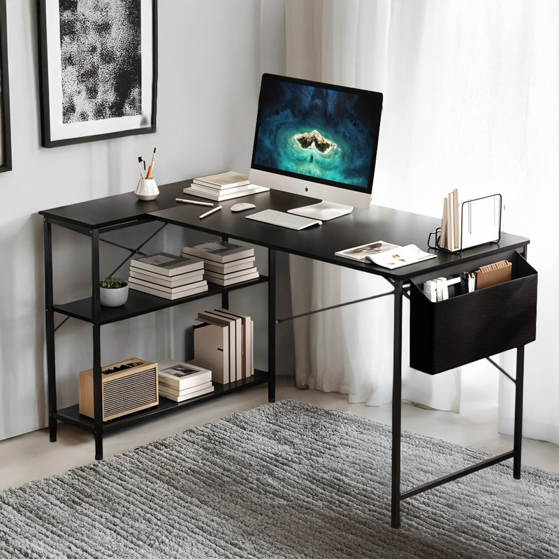 136Cm Rectangular with Hutch Computer Desk